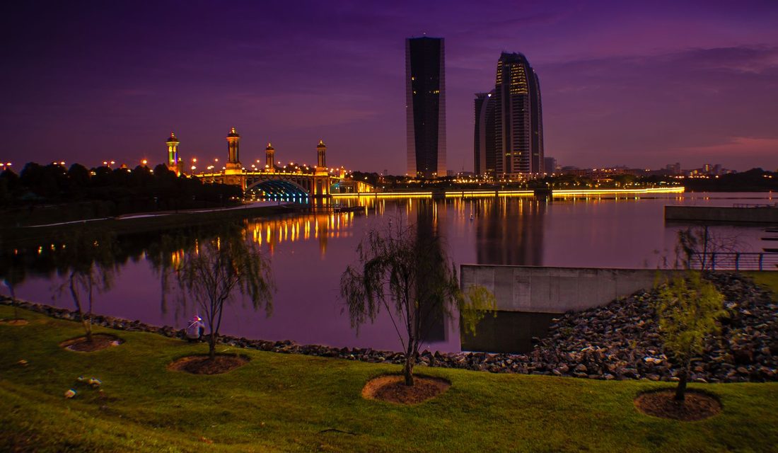 Putrajaya skyline at night